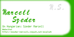 marcell szeder business card